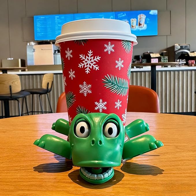 JOD® Turtle Coaster, 3D Printed Funny Tea Coasters with Interactive Expression, Turtle Cup Holder, Liftable Limbs & Expressive Face for Turtles,Tortoise Lover Gag Gifts Home Decor(Green Pro)