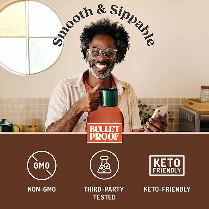 Bulletproof Mocha Creamer, 14.8 Ounces, Keto Coffee Creamer with MCT Oil, Grass-Fed Butter, and Real Cocoa, Supports Brain Function, Packaging May Vary