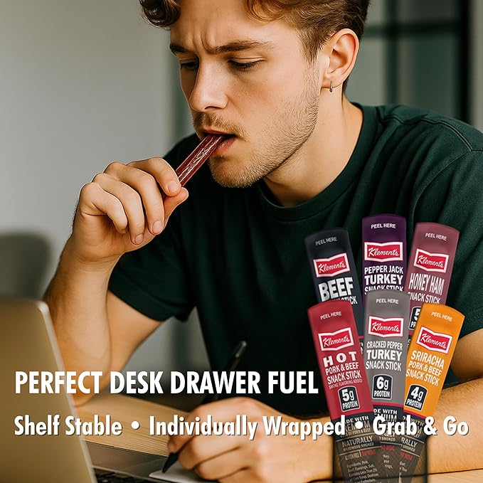Jerky.com Jerky Gift Basket for Men | 30 Piece Meat Sticks Sampler with Beef Sticks, Pork, Ham, Sriracha, Turkey | High Protein, Low Carb, Keto Friendly Beef Jerky Snack Pack | Gifts for Men