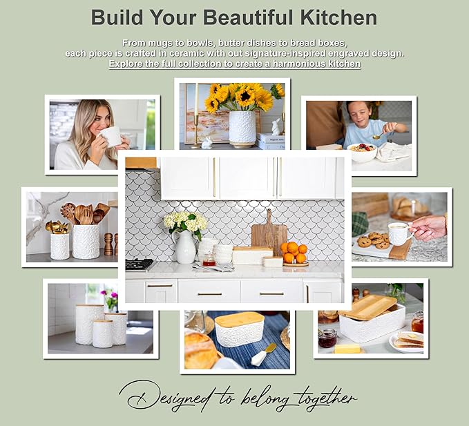 Ceramic Espresso Cups Set of 2 - White Cappuccino Cup with Nature-Inspired Engravings and Comfort-Grip Handle - 3.3 Oz Small Lead-Free Coffee Shot Mugs Safe for Dishwasher, Microwave, Oven, Freezer