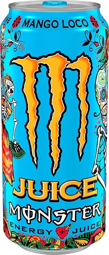Monster Energy Juice Monster Mango Loco,16 Ounce, 384 Ounce | Energy + Juice, Energy Drink, Pack of 24