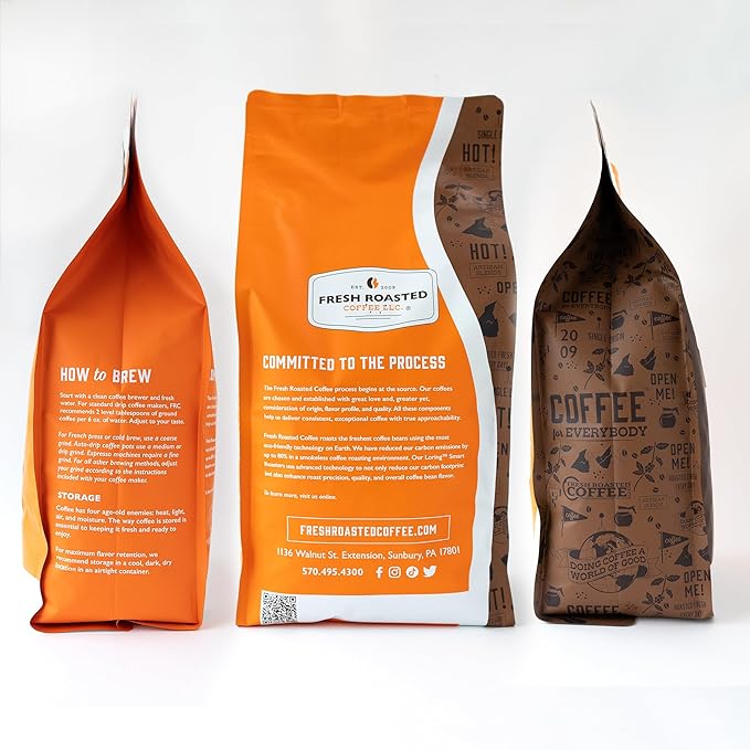 Fresh Roasted Coffee, Organic Papua New Guinea | USDA Organic, 100% Single Origin, Kosher | Medium Roast 5 lb (80 oz) Whole Bean
