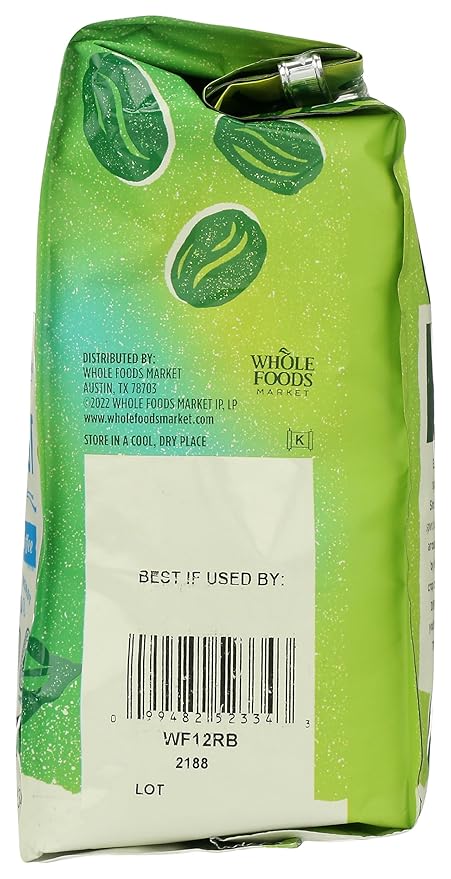 Whole Foods Market, Rainforest Blend Medium-Dark Roast Whole Bean Coffee, Cocoa, Caramel & Toasted Almond, 12 Ounce
