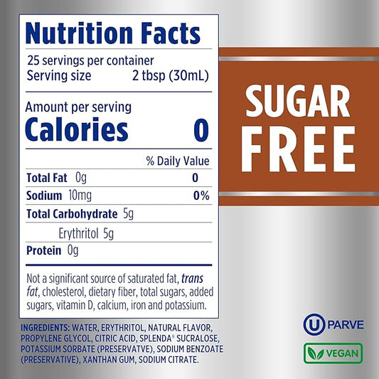 Splenda Coffee Syrup, Brown Sugar Cinnamon, Sugar Free, Flavored Liquid Syrups for Drinks, 750 ml Bottle