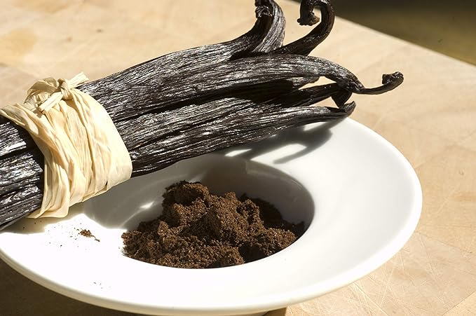 Organic Vanilla Bean Powder - 100% Pure Ground Madagascar - For Cooking, Baking & Additional Flavoring - Add To Coffee, Tea, Yogurt, & Shakes - Raw, Unsweetened, No Filler - 2 oz