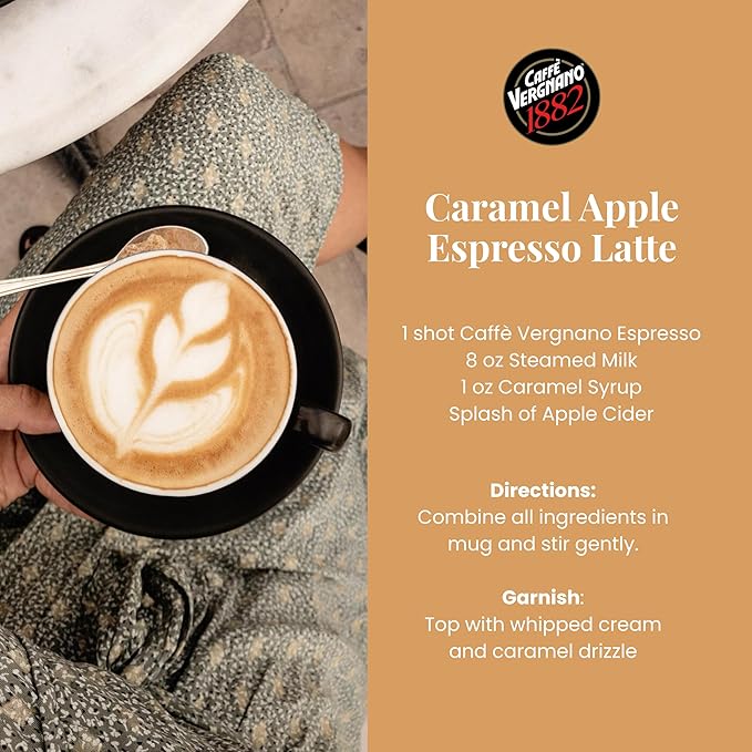 Caffe Vergnano 1882 Gran Aroma Whole Bean Arabica Medium Espresso Roast Coffee, 2.2lbs Bag - Italian Coffee Beans with Rich notes of Cocoa, Spices & Dried Fruit, Intensity 8/10-1000g Bag (2 Pk)