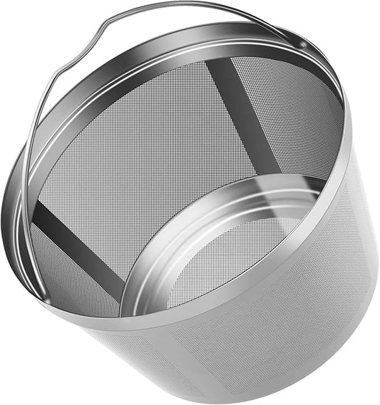 Reusable Coffee Filters 8-12 Cup Permanent Coffee Filters Basket Washable Compatible with Mr. Coffee Black & Decker Coffee Maker Filter 6-12 Cup