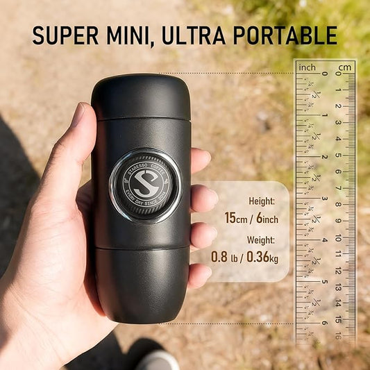 STARESSO TRAVEL NS Portable Espresso Maker, Ultra-Light Manual Coffee Machine, Compatible with Nespresso Original Pods, Perfect for Travel Camping Hiking