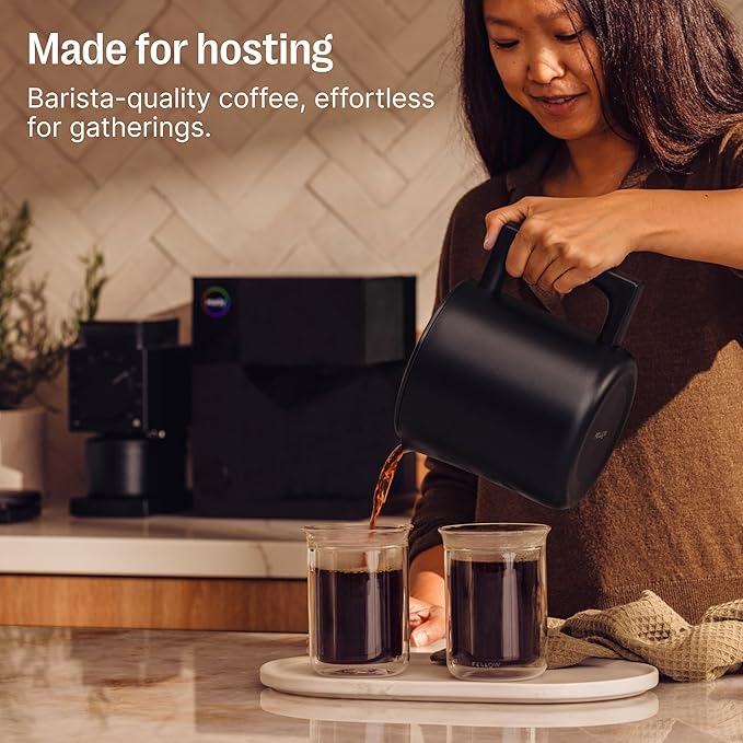 Fellow Aiden Precision Drip Coffee Maker, Thermal Carafe, Perfect Temperature Control, Bloom Cycle, Single Serve to 10 Cup Capacity, Malted Chocolate
