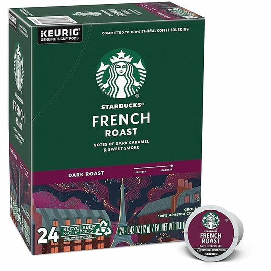 Starbucks® Single-Serve Coffee K-Cup®, French Roast, Carton Of 24