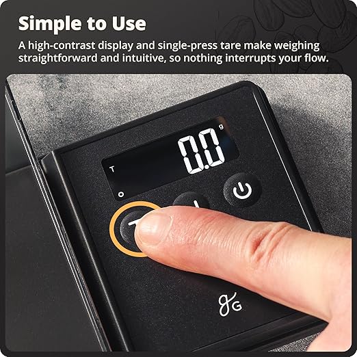 Greater Goods Digital Espresso and Coffee Scale - 750 x 0.1g, Mini Scale with 6 Units of Measurement