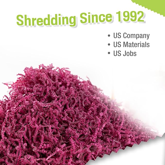 FRILLZ Crinkle Cut Paper Shred Filler for Baskets, Gifts, Packing and Protecting your Mother's Day, Birthday, Weddings, Anniversary, Valentines Day, and other gifts (1/2 pound, Lavender)