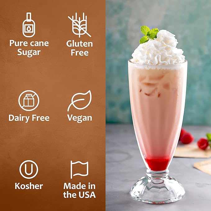 Syruvia Coffee Syrup, Yogurt Bowl Flavored Syrup for Drinks, Lattes and Desserts – 25.4 fl oz, With Pump