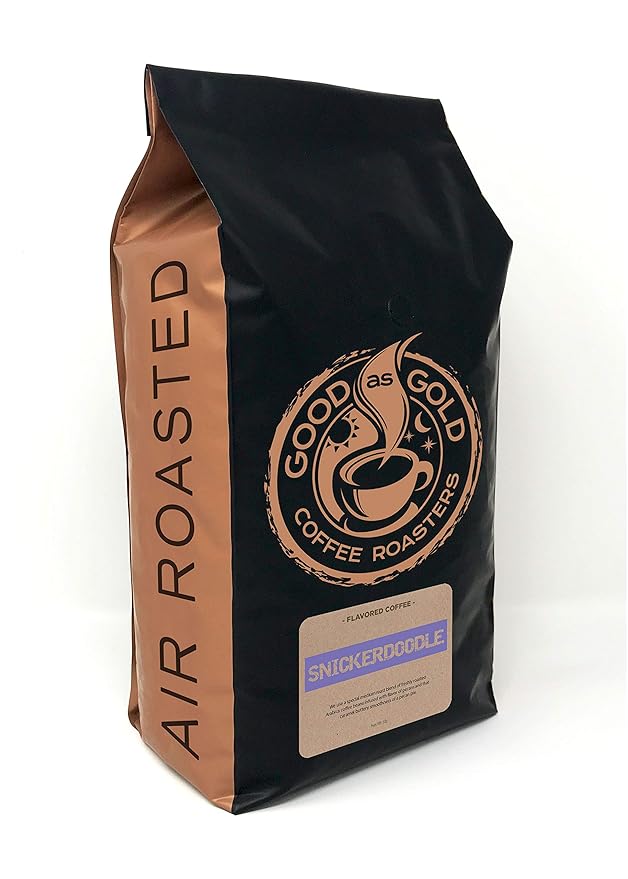 Good As Gold Coffee Roasters - Snickerdoodle Flavored Whole Bean Coffee, 5 Pound Bag