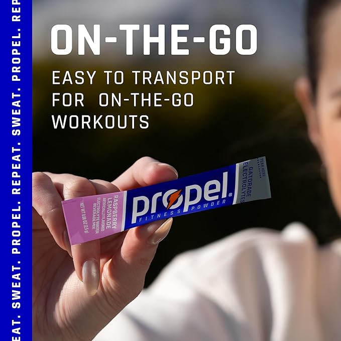 Propel Electrolyte Enhanced Water Drink Mix Powder Packets,Raspberry Lemonade,Zero Calorie & Sugar,Hydration with Electrolytes and Vitamins C & E (120 Packets),(Pack of 2)