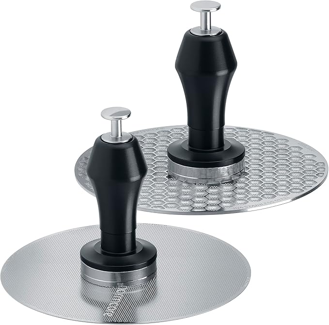 Normcore 58.5mm Magnetic Puck Screen Kit - 0.2mm Ultra-Thin, 0.8mm Standard Espresso Filter Screens with Magnetic Pin and Stand - 304 Stainless Steel Reusable Metal Coffee Filter