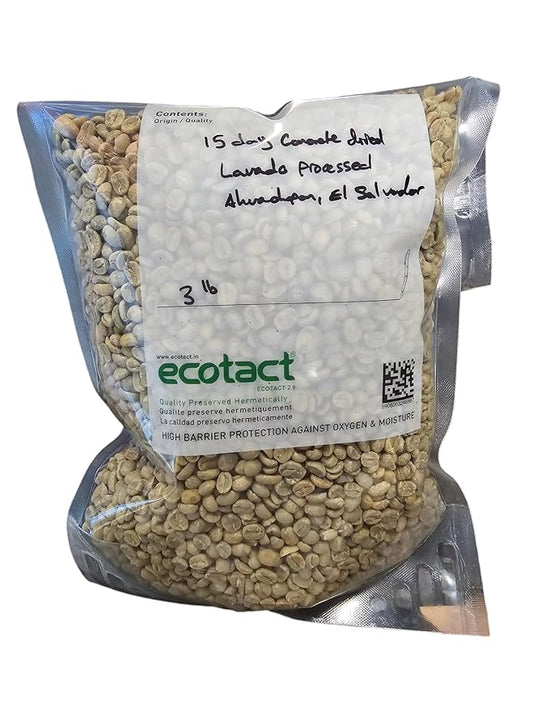 Tesoros Del Pais Green Unroasted Coffee Beans Ahuachapan, El Salvador Single Estate High Elevation (Wet Milled, 3 lb)