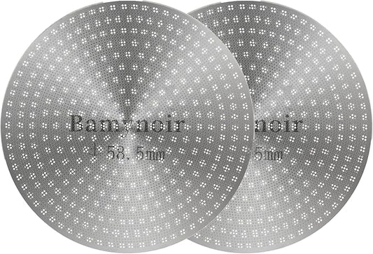 2packs Espresso Puck Screen,58.5mm Puck Screen Compatible With Espresso Portafilter 58.5mm,Mesh Plate For Espresso Coffee Filter Basket,0.65mm Thickness,150μm,Stainless Steel (2 packs 58.5mm)