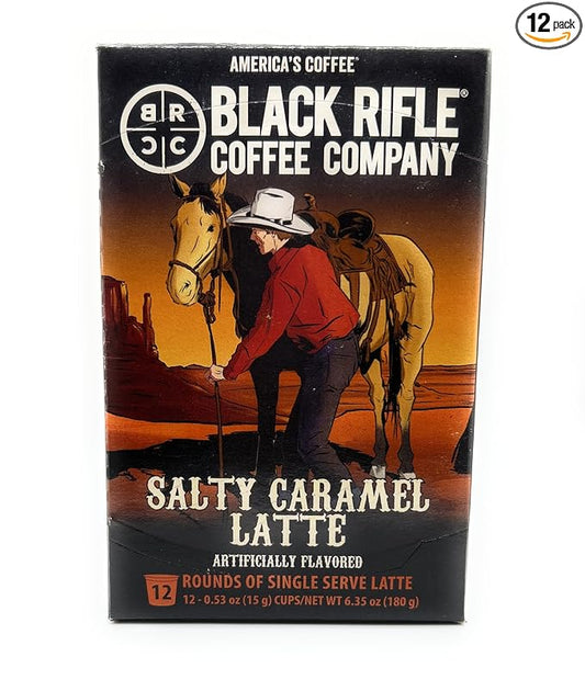 Black Rifle Coffee Company Salty Caramel, 12 Count, Medium Roast K Cups - Single Serve K Cups Coffee Pods - Kcup Pods Compatible with Keurig 1.0 & 2.0 - Made from Arabica Beans