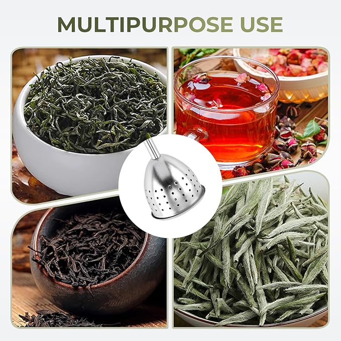 Stainless Steel Tea Diffuser,2025 New Tea Strainer Tea Infuser for Loose Leaf Tea,Creative Tea Spoon With Handle,Fine Holes Tea Interval Filter,Tea Holder Steeper for Tea Accessories (Silver D/1pcs)
