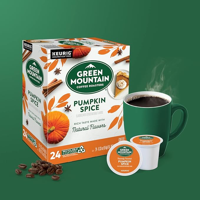 Green Mountain Coffee Roasters Pumpkin Spice Coffee, Keurig Single-Serve K-Cup Pods, Light Roast, 96 Count