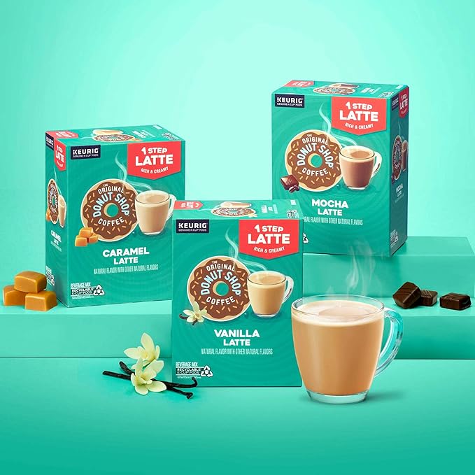 The Original Donut Shop Mocha -Step Latte,Serve Coffee K-Cup Pod,Flavored Coffee,20 Count (Pack of 2)