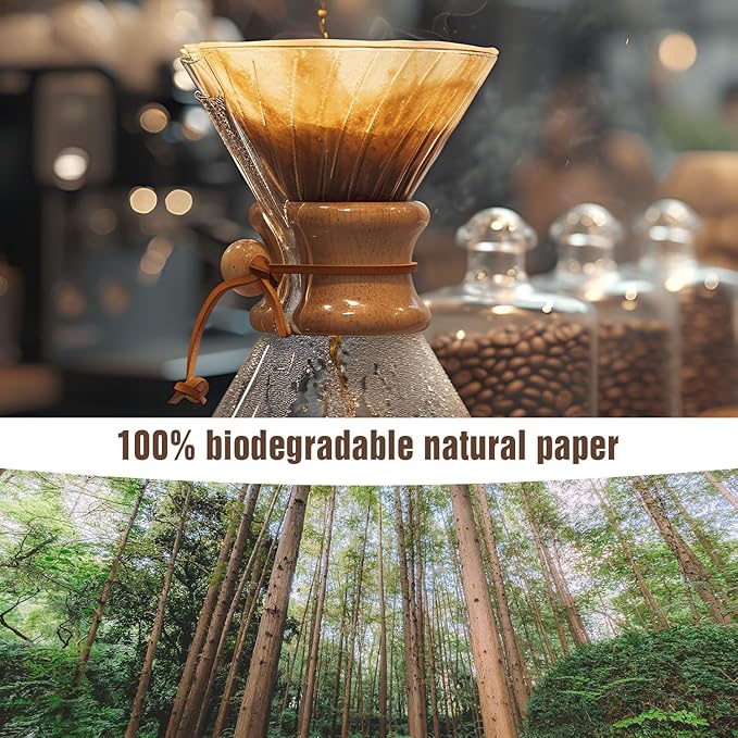 200 Count Cone Coffee Filters #4, Clinuse Unbleached Size 04 Coffee Filters 8-12 Cup, Disposable Natural Paper Filters, No.4 Cone Filters for Ninja, Cuisinart, Pour Over and Drip Coffee Maker
