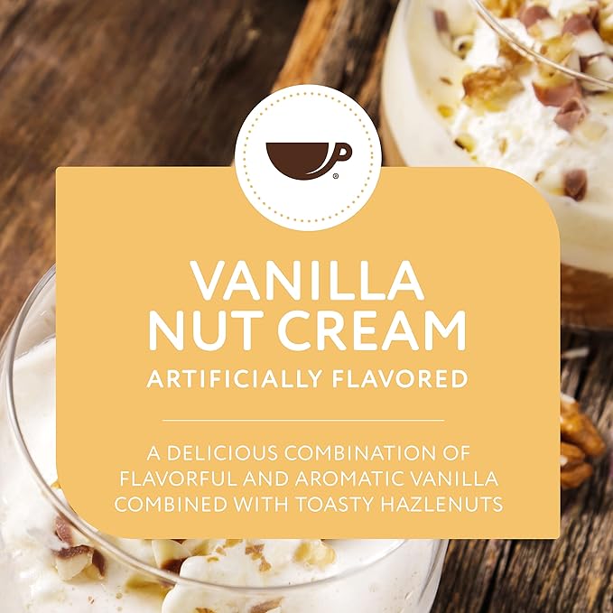 Paramount Roasters, Vanilla Nut Cream Flavored Ground Coffee, 1-12 ounce medium roast package from Paramount Coffee Company