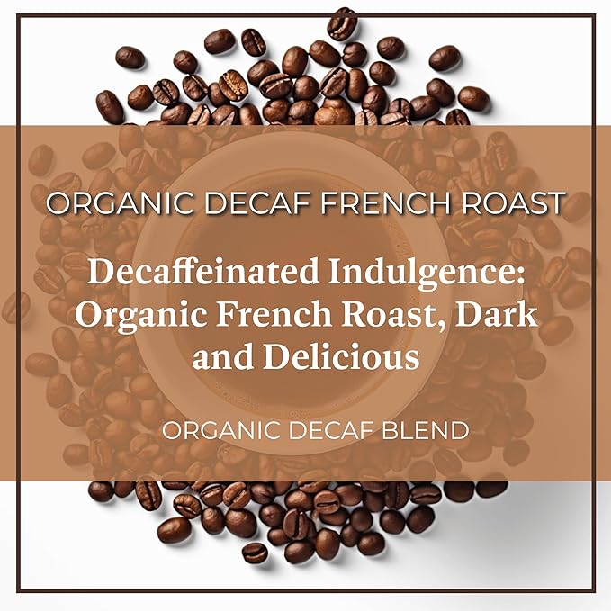 San Diego Coffee Organic French Roast DECAF, Dark Roast, Ground Coffee, 16-Ounce Bags Café descafeinado molido tostado