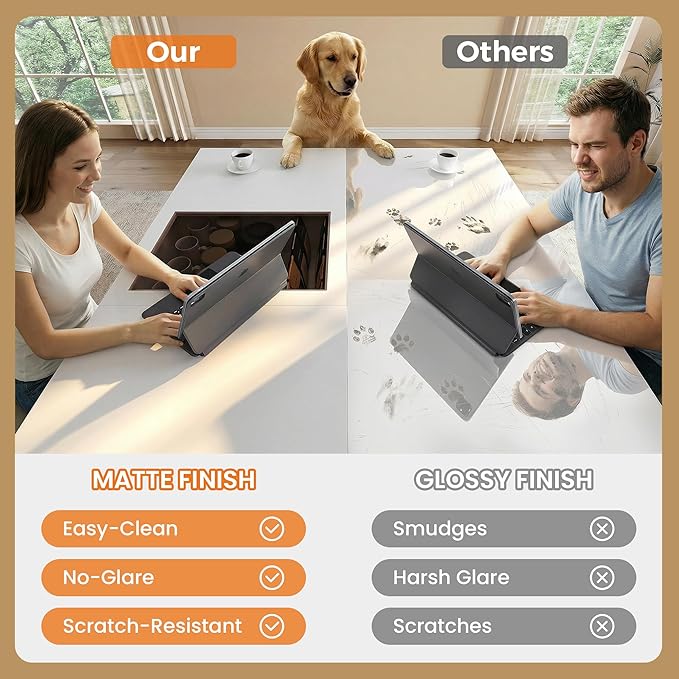 LED Coffee Table, 44" 3-Drawers Modern Coffee Table with Storage and Charging Station, for Living Room, White