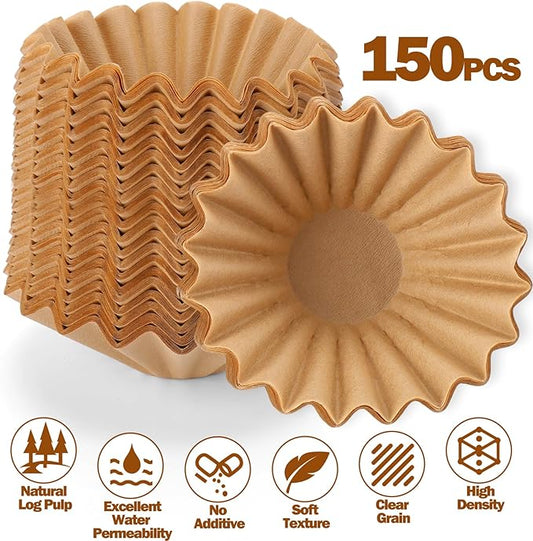 Palksky 150PCS Disposable Coffee Filters for Ninja PB051/PB041 Makers, Premium Replacement Paper Filter for Ninja Pod & Grounds Specialty Single-Serve, Enhance Flavor & Reduce Bitterness