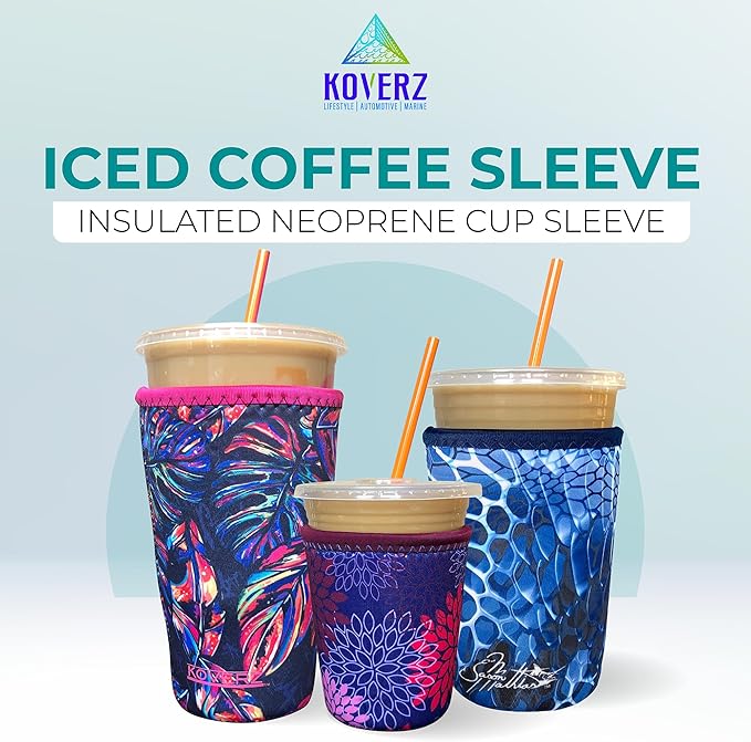 Koverz 3-Pack Iced Coffee Sleeve SET OF 3 - Midnight Mums