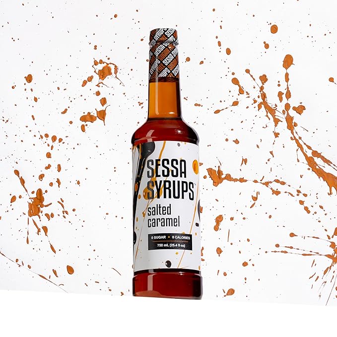 Sessa Syrups Sugar Free Sampler Pack: Simple Syrup, Hazelnut, Lavender, Vanilla, Pistachio, Salted Caramel (25.4 Fl Oz, 6 Pack)