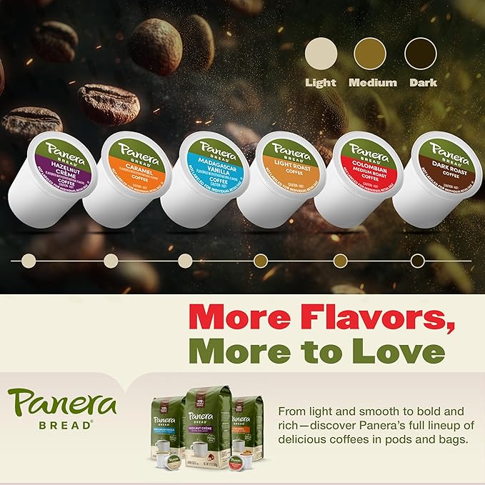 Panera Colombian Ground Coffee, Medium Roast With Brown Sugar Hints - Smooth Balanced Everyday Brew, 100% Arabica Beans, Clean Label No Artificial Ingredients - Kosher Certified, 12oz Bag Pack of 6 (72oz Total)