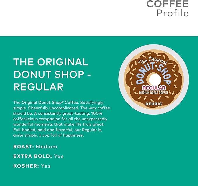 Keurig K-Mini Single Serve Coffee Maker with Donut Shop Coffee Pods, 32 count
