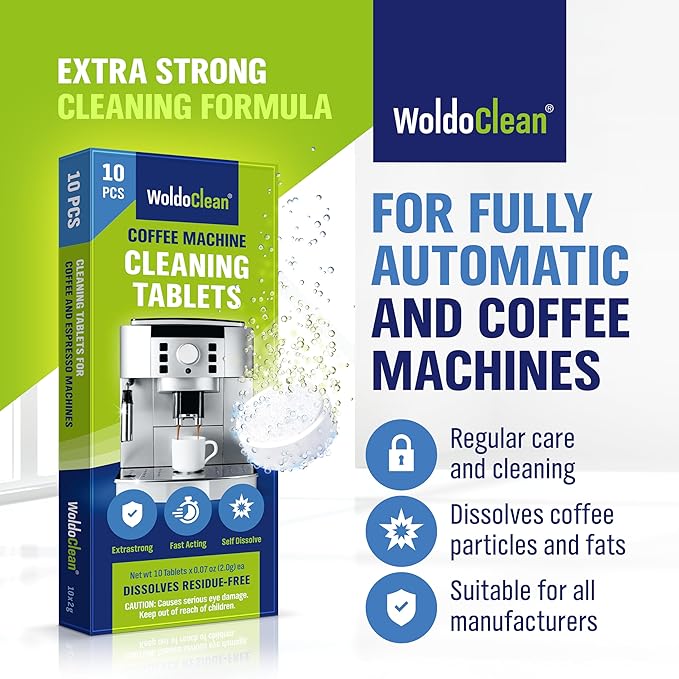 Cleaning Tablets for Fully Automatic Coffee Machines 10 x 2 g – Compatible with Siemens, Jura, Delonghi, Bosch, Krups