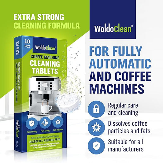 Cleaning Tablets for Fully Automatic Coffee Machines 10 x 2 g – Compatible with Siemens, Jura, Delonghi, Bosch, Krups