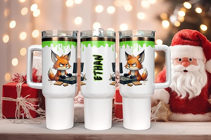 Personalized Gamer Tumbler with Handle, Stainless Steel, 40oz, Don't Talk To Me Design, Insulated Travel Mug