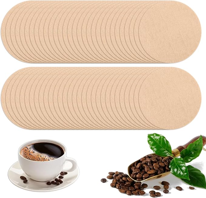 800 PCS Espresso Coffee Filters, 53 mm Round Coffee Filter Paper Unbleached Disposable Replacement Coffees Tea Filters for Coffees and Espresso Makers