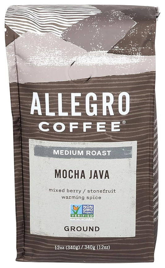 Allegro Coffee Mocha Java Ground Coffee, 12 oz