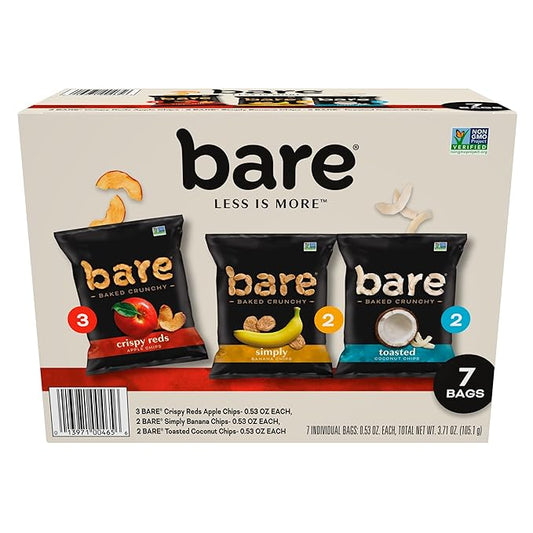 Bare Baked Crunchy, Fruit Variety Pack, 0.53 Ounce (Pack of 7)