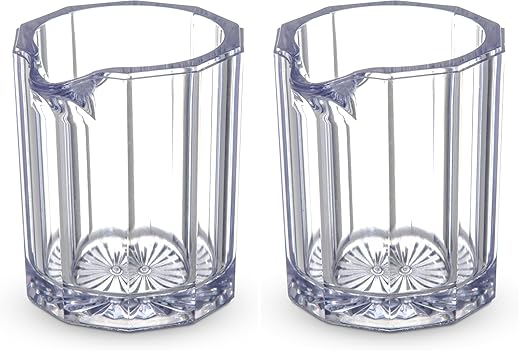 Carlisle FoodService Products 456007 Personal Plastic Portion Syrup and Creamer Pitcher, 2.1 oz, Clear (Pack of 2)