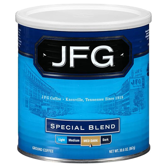 JFG Special Blend Medium-Dark Roast Ground Coffee, 30.6oz Can (Pack of 1)