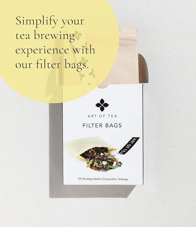 Art of Tea | Organic Egyptian Chamomile Tea Bags (Naturally Caffeine Free) | 12 Count Sampler Box