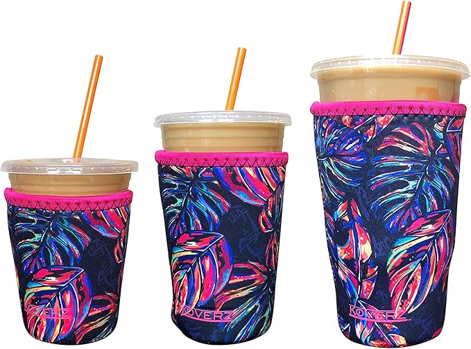 Koverz 3-Pack Iced Coffee Sleeve SET OF 3 - Tropics