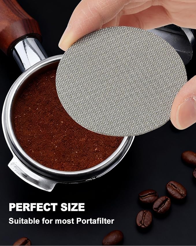 53.5mm WDT Tool, Espresso Distribution Tool with Dosing Funnel, 53.5mm Puck Screen with 316 Stainless Steel, Portafilter Funnel Espresso Coffee Stirrer for Barista
