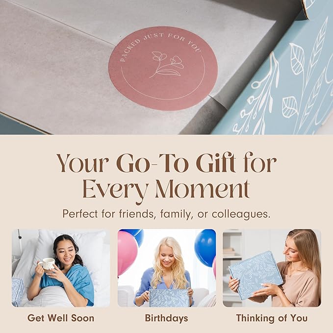 Unboxme Thank You Gift Basket for Women, Warm & Cozy Care Package with Tea, Mug, Socks & Honey, Ready to Gift for Holidays, Clients, Coworkers & Friends