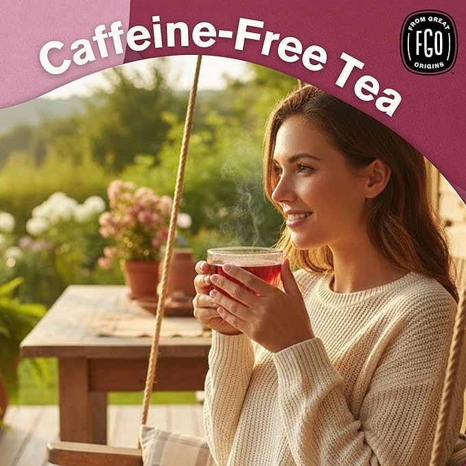 FGO Organic Hibiscus Tea, 100 Count, Eco-Conscious Tea Bags, Caffeine Free, Packaging May Vary (Pack of 1)