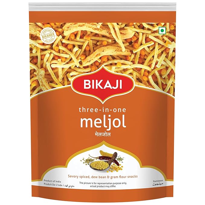 Bikaji Mel Jol 200g & Classic Salted Peanuts 150g | Crunchy Bar Snack, Tea-Time Munchies & Party Mix | Authentic Munching Pack for Sharing & Everyday Snacking