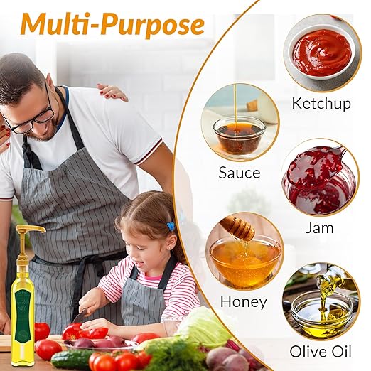 4Pcs Coffee Syrup Pumps: Compatible with 25.4oz/750ml Torani, Skinny and Other Syrup Bottles, Easily Dispense Syrups Pump of Various Flavors for Lattes, Iced Coffees, Cocktails, Pancakes and More